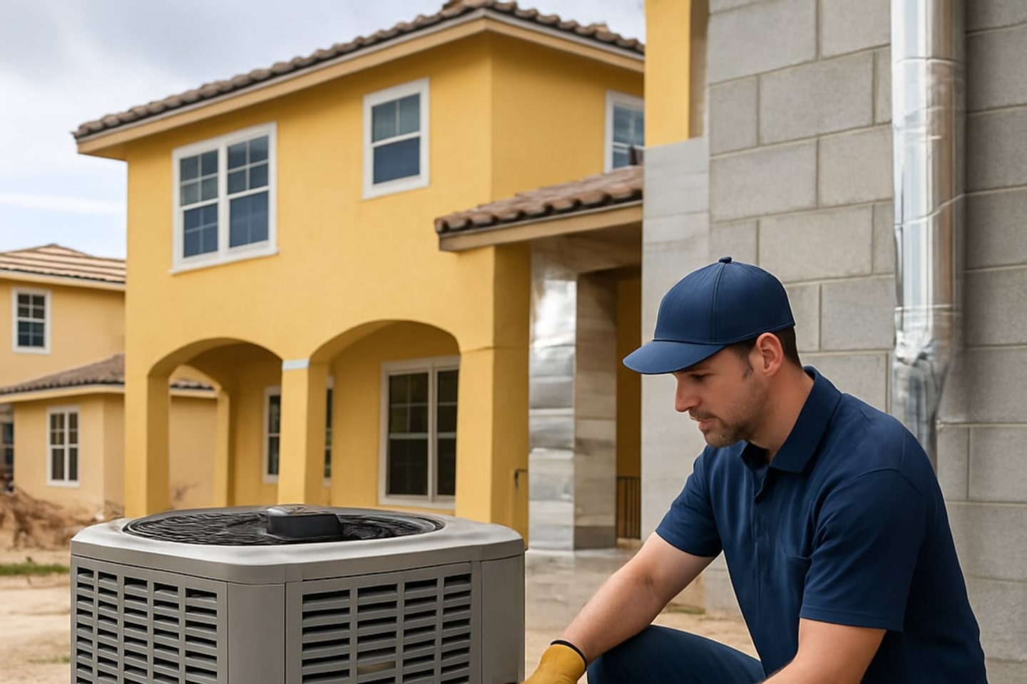 New Construction HVAC crew in Boca Raton