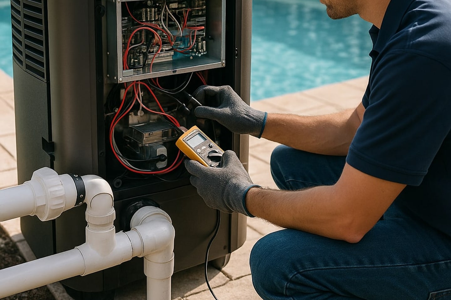 Pool Heater Repair crew in Davie
