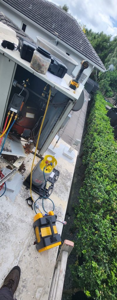 AC repair in Battersea Rd, Miami, FL 33133 before roof remodeling